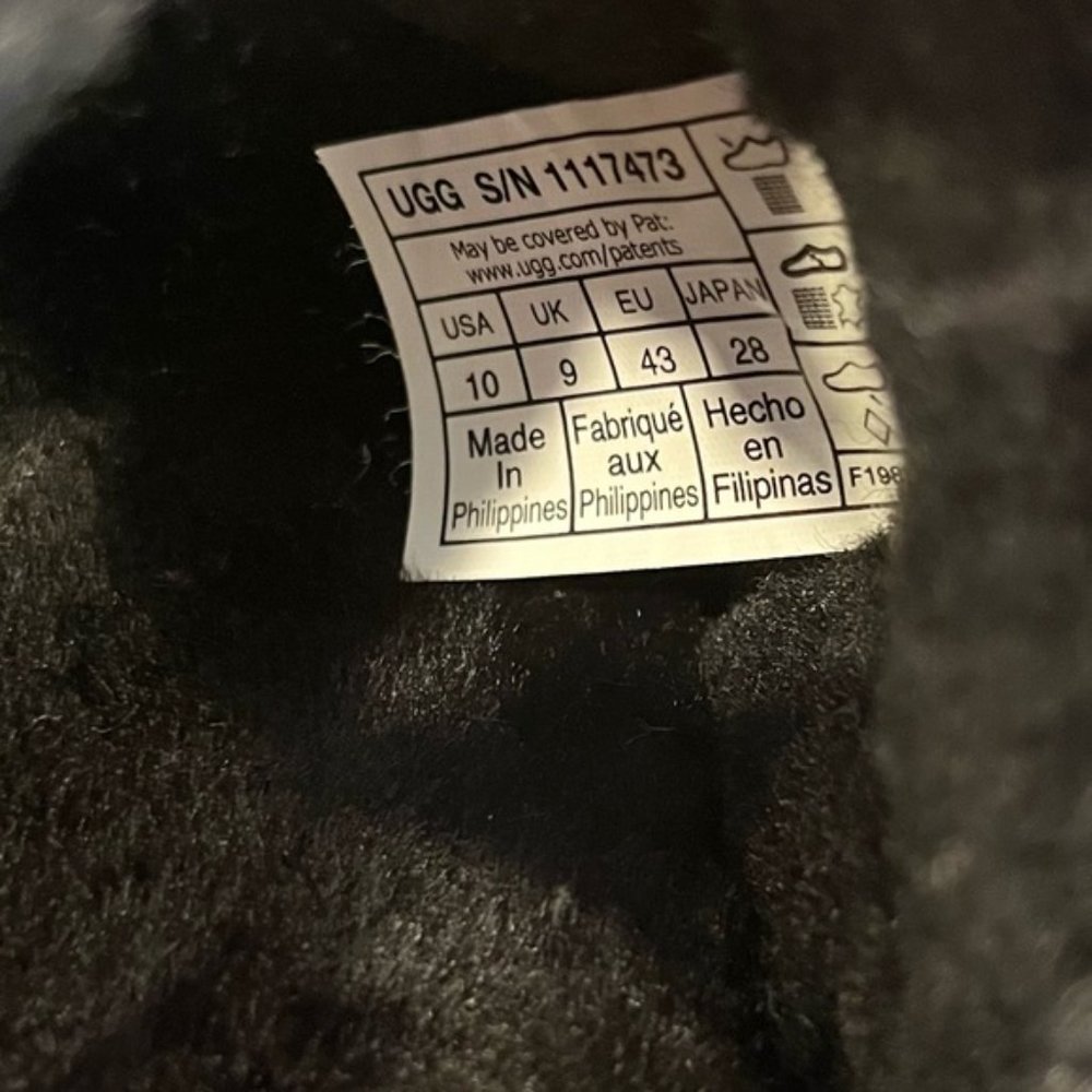 NEW UGG Men's Fluff You Slipper in Black Size 11 Slides - No box - Picture 4 of 5